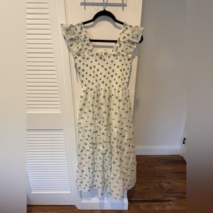 Hill House Collector's Edition Nap Dress in White and Pink